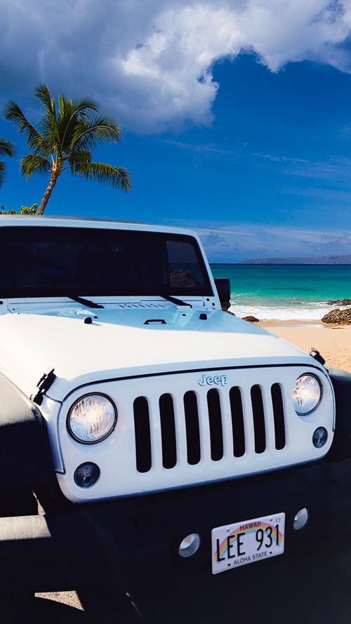 Maui beach Jeep Wrangler